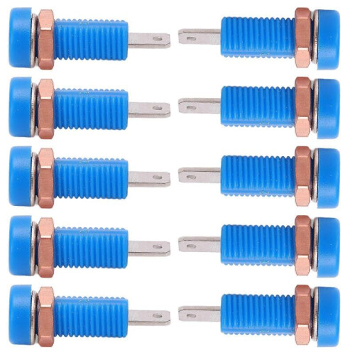 10 stk. 4 mm bananstikstik, adapterpanel til elektronisk instrument, blå 1