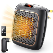 Steckdosenheizlüfter, 1200 W, 2 Betriebsmodi, PTC-Keramikheizung, 1-12-Stunden-Timer, Überhitzungsschutz, Fernbedienung, energieeffizient, B