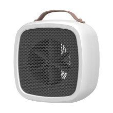 (Weiß) Mini-Elektro-Heizlüfter, tragbar, 500 W, leistungsstark, für Zuhause, Büro, Schreibtisch, leise, energieeffizient (Weiß)
