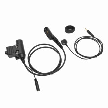 U94 PTT Militär-Mikrofon-Adapter für Motorola DP4400, P8268, Schwarz