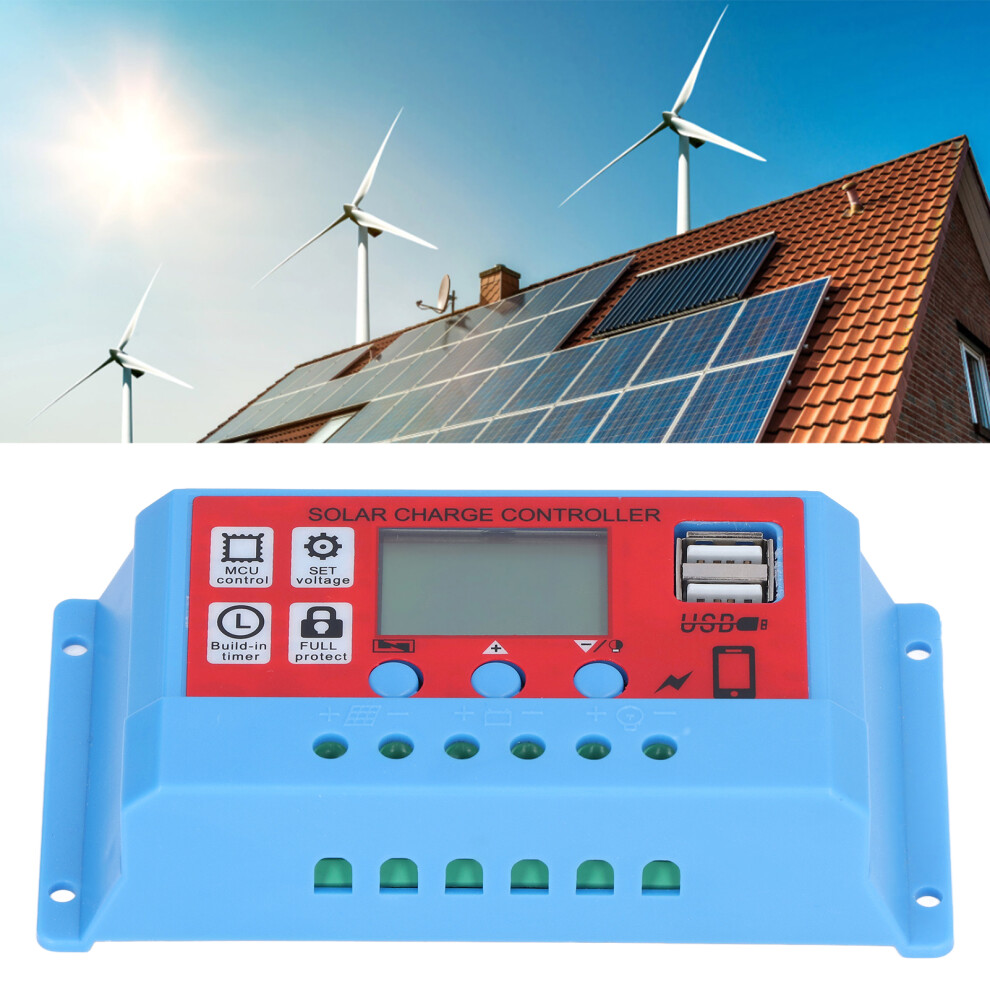 12V/24V 20A Pwm Solar Charge Controller With Lcd Display For Solar Systems 4691357470125