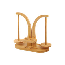 Wooden Yarn Winder - Double Rotating Spindles Crochet Roller, Natural Wood Color, For Crochet, Handwork, Yarn Winding