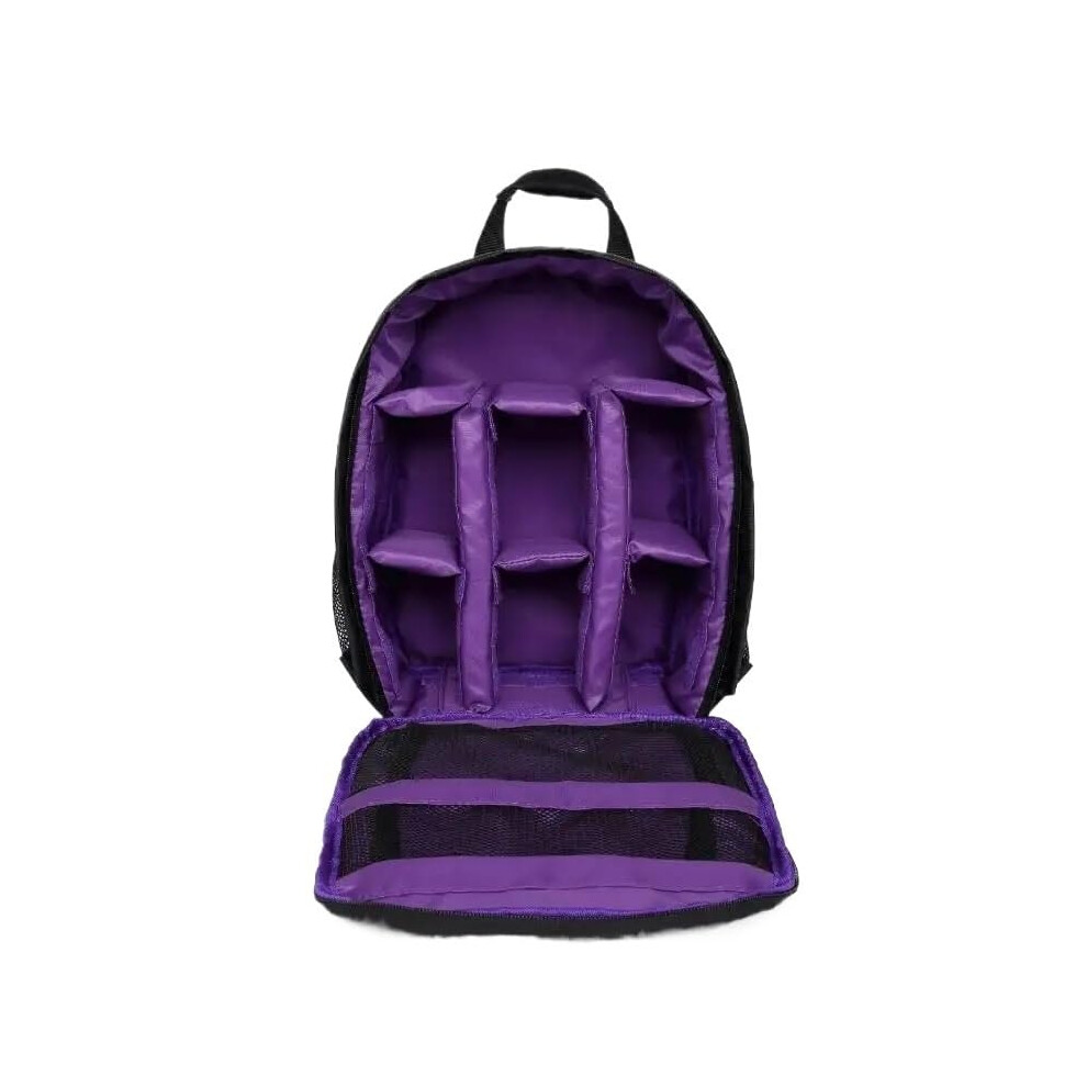 Camera Bag Outdoor Multifunctional Video Digital Shoulder DSLR SLR Backpack Waterproof Purple-image-OPC-PMPFNGJ-NEW