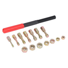 Car Thread Restoration Kit 15Pcs with Dies Taps and File for Auto Service