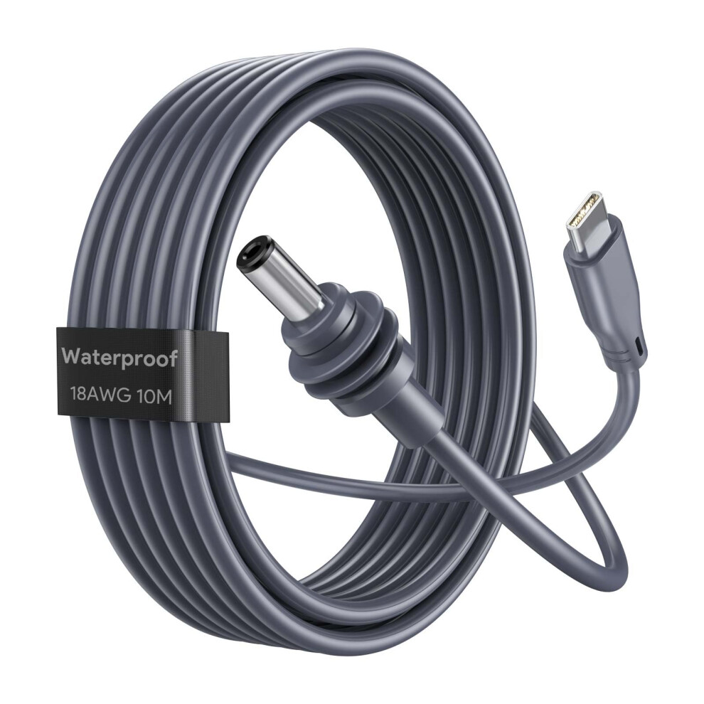 Mini Usb C To Dc Power Cable Pd100w Usb Type-C To Dc Barrel Jack Replacement Waterproof Cord 18Awg 10M For Starlink 9067246473501
