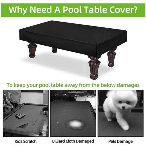 Pool Table Cover 7ft 8ft 9ft Waterproof Dustproof Mildew Resistant Billiard Table Cover With Locking Rope 1