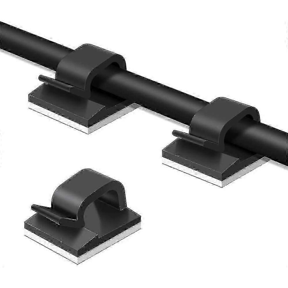 Kikidex (As Show, One Size) Pack Of 50 Pieces Of Cable Clamps, Sticky Cable Manager Clips