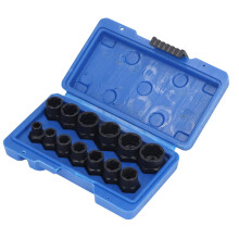 Impact Nut Bolt Remover Set, 3/8in Driver, Rusted/Damaged Extraction Kit