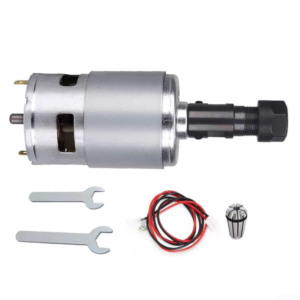 775 Spindle Motor For Cnc Machines, 24V, 100W, 20,000 Rpm, Gradual Start-Up, Double Ball Bearings 9067246473709