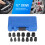 Impact Nut Bolt Remover Set, 3/8in Driver, Rusted/Damaged Extraction Kit 13