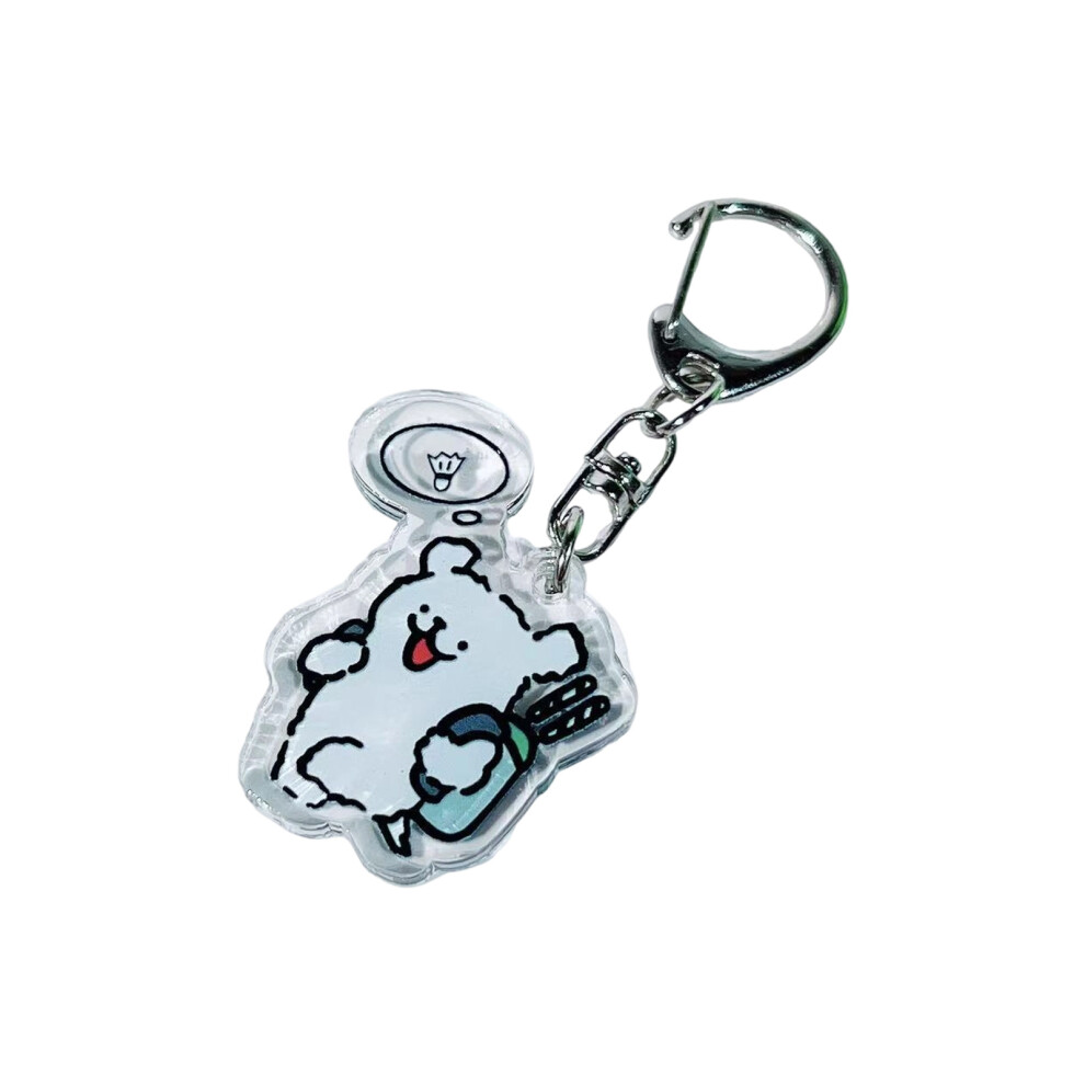 Cartoon Dog Shuttlecock Keychain Acrylic Key Owner Metal-12-image-OPC-PMPFP26-NEW