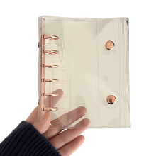 6 Hole PVC Card Album Covers 6 Rings Binder Cover for-Rose Gold