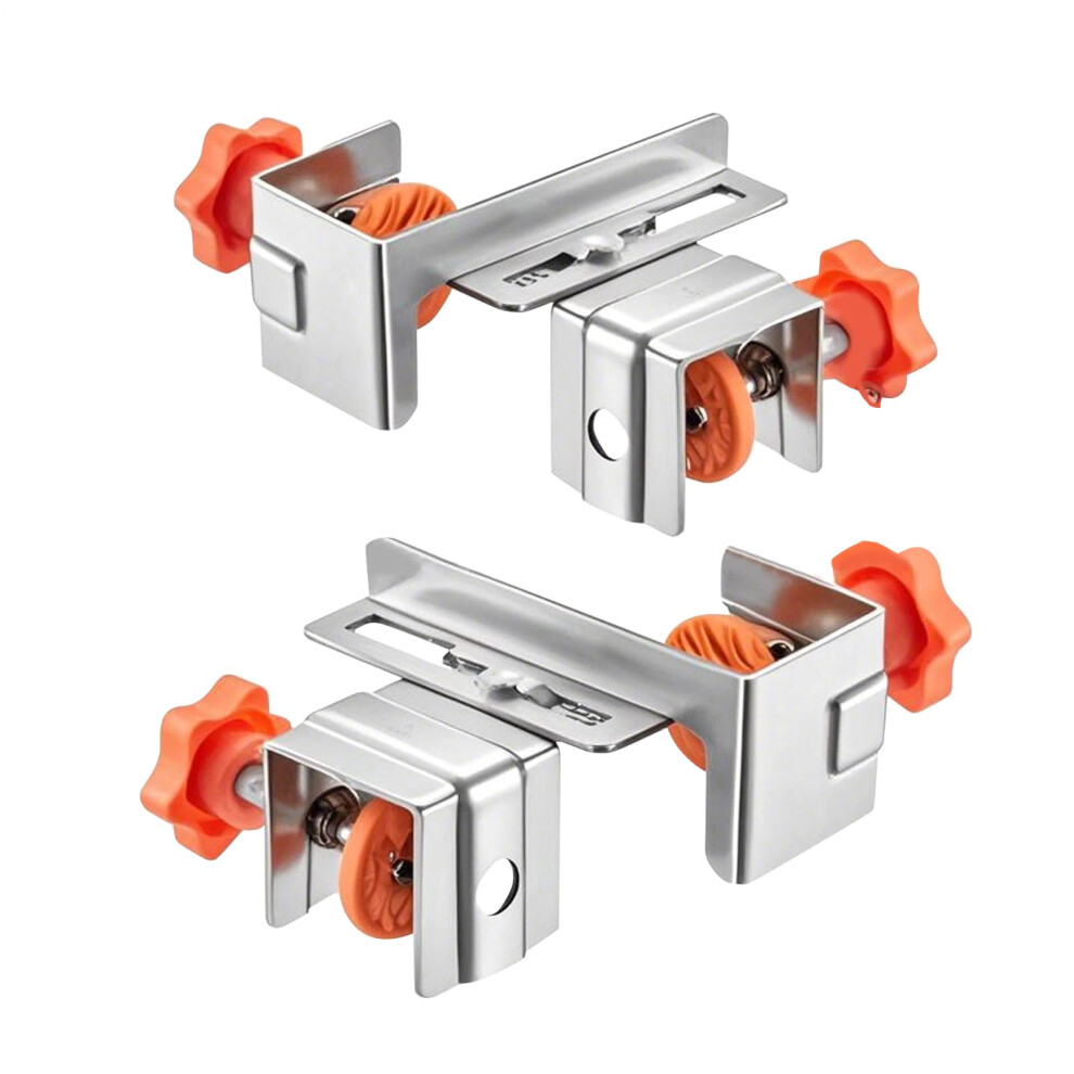 Adjustable Drawer Fixing Clamp 2X Drawer Panel Clamps Stainless Steel Mounting Jig For Kitchen Cabinet Positioning 9339159952481