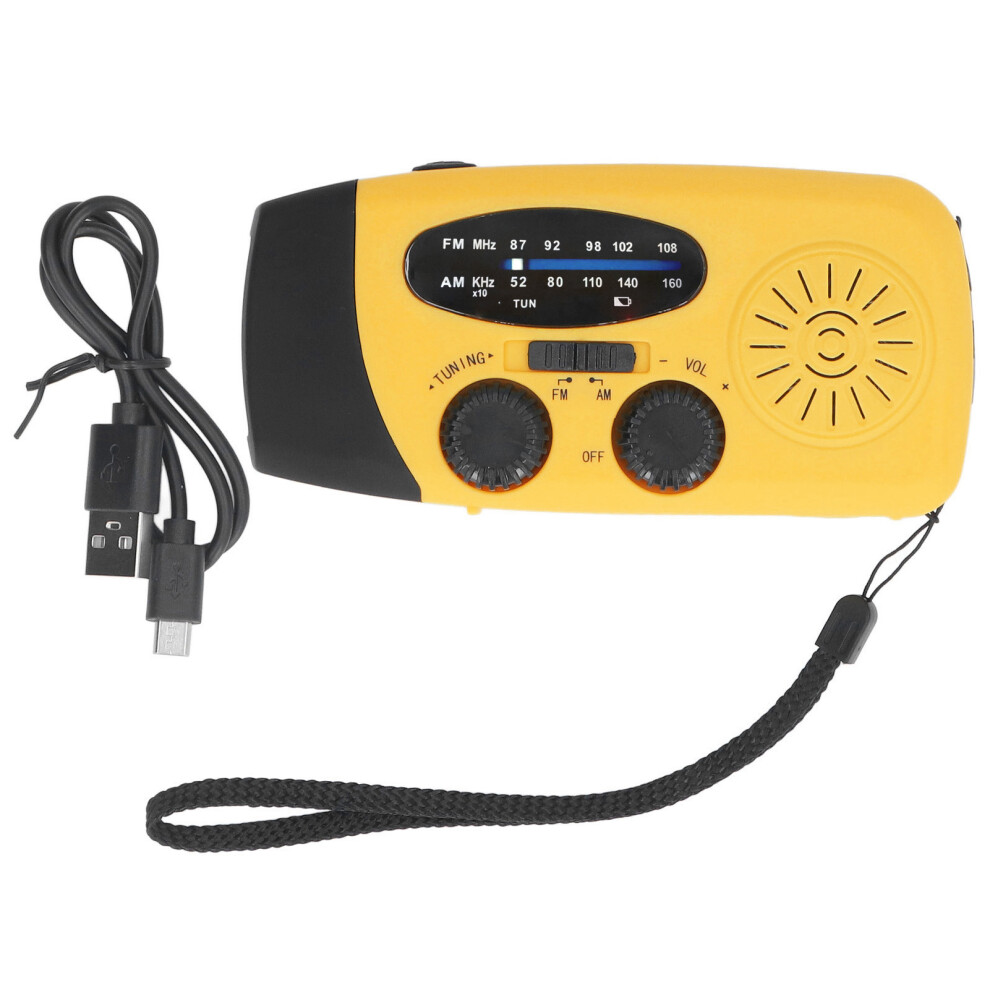 Hand Crank Solar Radio 1200Mah Led & Flashlight - Emergency Orange 4981357471261
