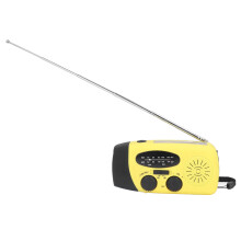 Radio solar de manivela 1200mAh 12.8x6x4.5cm Amarillo