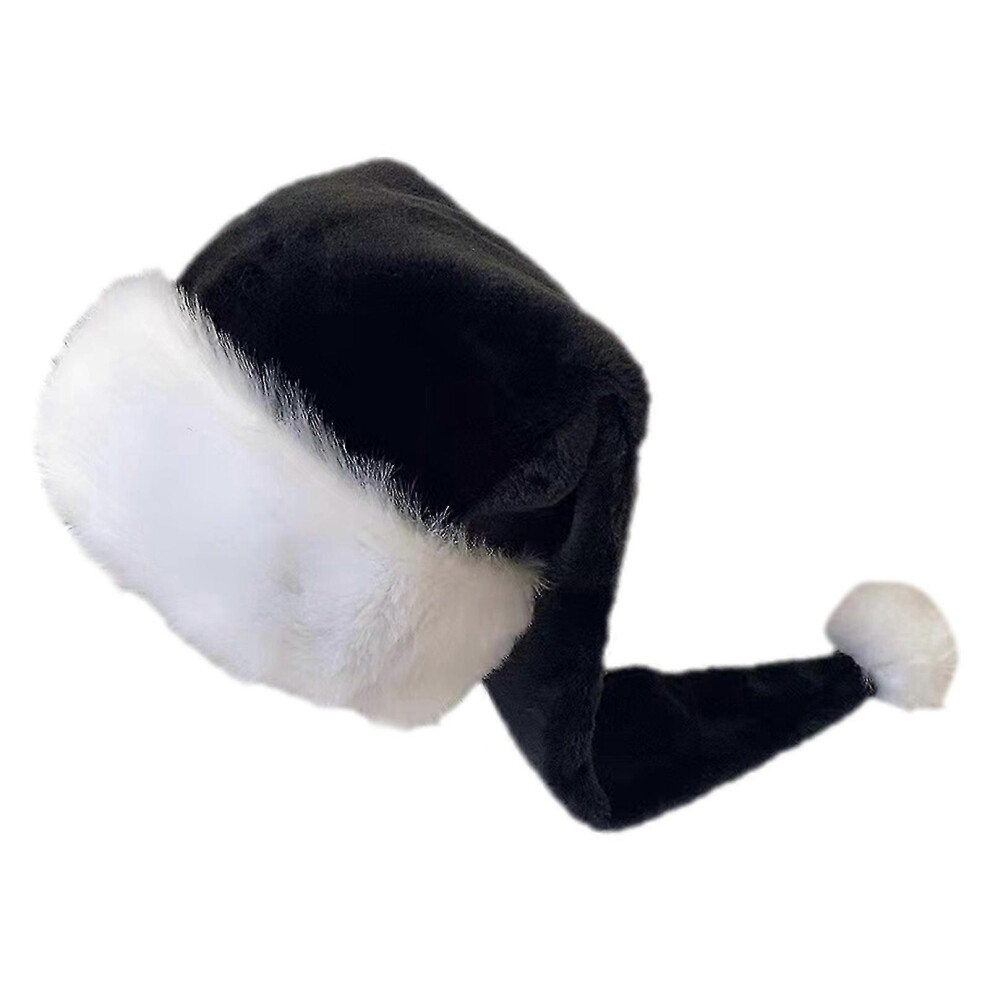 Kikidex (As Show, ) Santa Hat For Adults Unisex Velvet Comfort Extra Thicken Xmas Hat Christmas New Year Festive Party Decorative Holiday Hat Pink