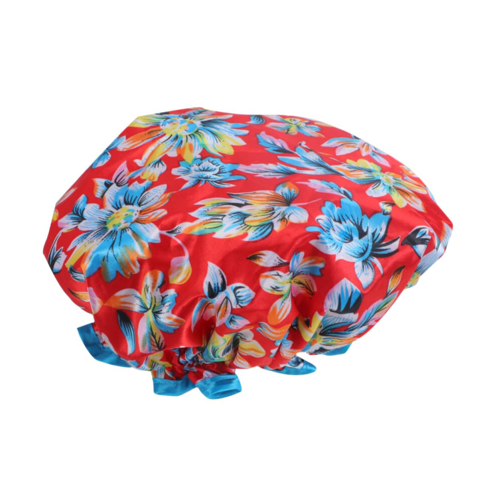 Bathing Cap Two-Piece Set For Women Double-Layer Shower Cap Elastic Hair Washing Shield For Adults