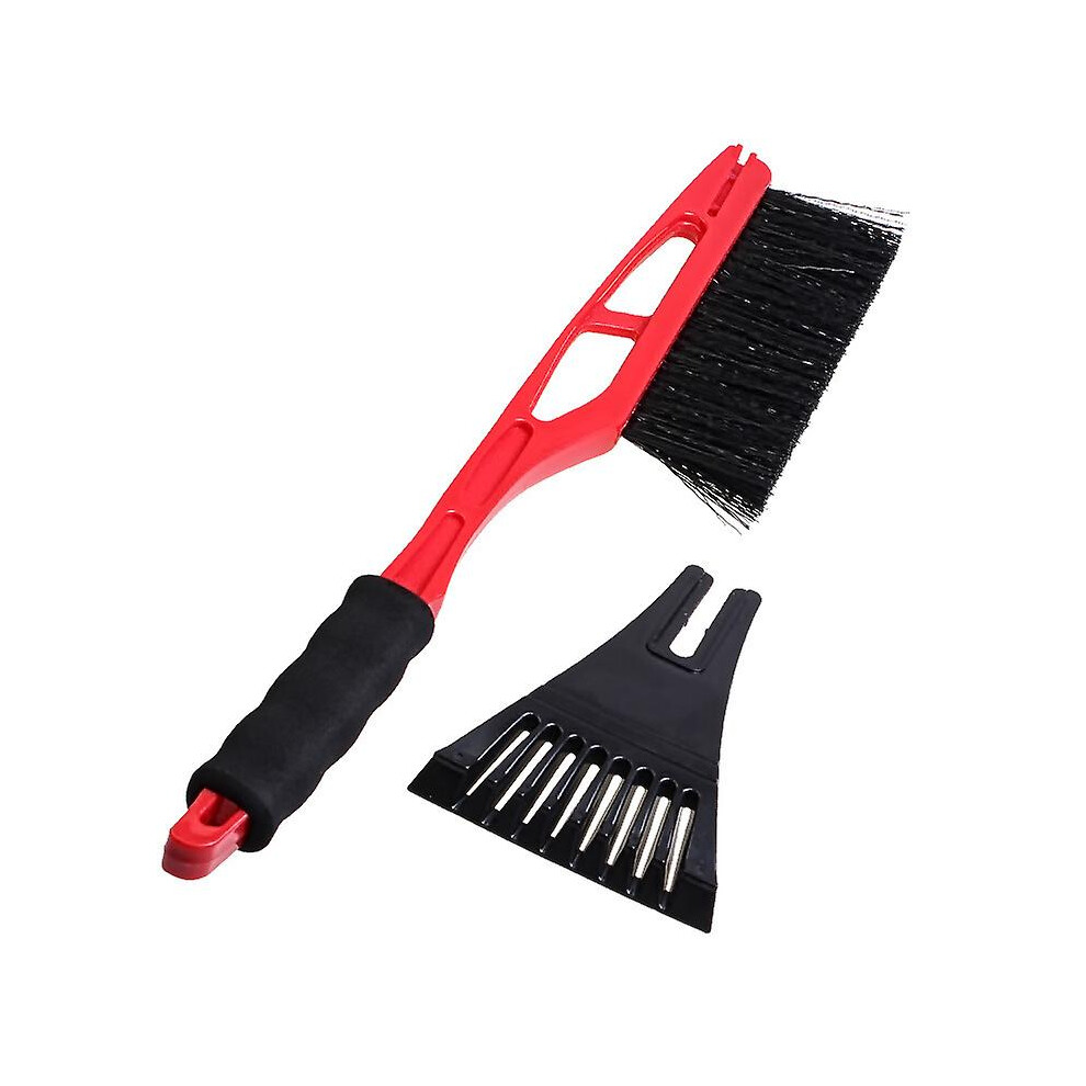 Kikidex (As Show, One Size) Snow Removal Tool - Snow Removal Tool 2 In 1 Snow Brush 55 Cm Red
