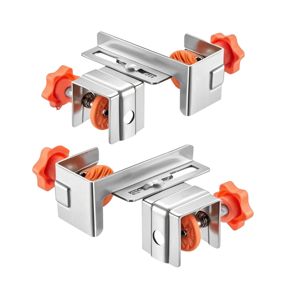 Drawer Face Mounting Clamps 2X Fixing Clamps For Cabinets Adjustable Stainless Steel Mounting Jig For Kitchen Carpentry 9354506657505