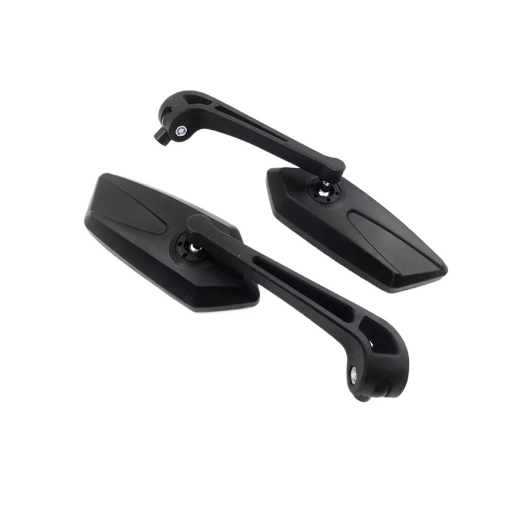 Motorbike Mirrors 8Mm 10Mm, 2Pcs/Pair Abs Plastic E-Bike Rearview Mirrors Scooter Back Side Mirror Black 9105992878697
