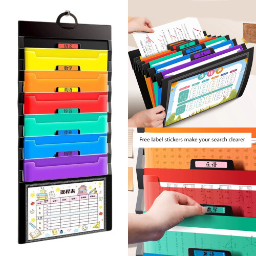Porte-documents format lettre, 6 poches, organisateur de 1