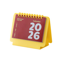 Petit calendrier de bureau de poche, calendrier mensuel,-Jaune