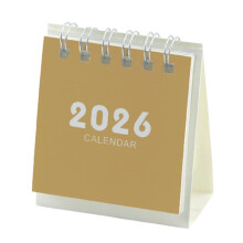Calendrier de bureau 2026 à double bobine, calendrier de-brun