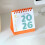 Calendrier de bureau 2026 à double bobine, calendrier de-Jaune 6