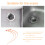 3Pièces Déboucheur Drain ABS Orange Pour Évier Douche Lavabo 9