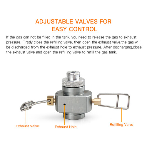 Gas Saver Plus: Refillable Canister Adapter with Pressure Control 2