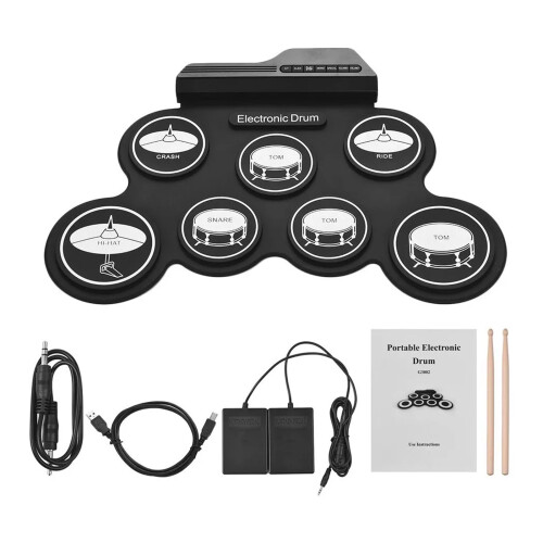 1 Set Elektronische Opvouwbare Drumstel Voor Beginners