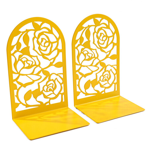 Buchstützen im Rosenmuster-Stil, robuste-Goldenes B176