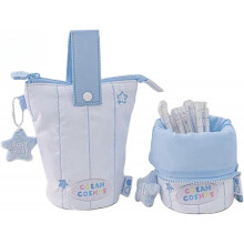 (White) Soft Vertical Pencil Case Big Capacity Pen Holder Foldable Pencil Pouch Box Cute Aesthetic Pen Case