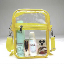 (Yellow) Waterproof Clear Crossbody Bag for Stadium Events and Beach