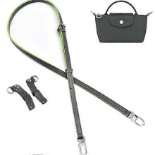 Leather Wallet Strap Replacement for Le Pliage Tote, Longchamp Conversion Kit Compatible, Graphite Grey