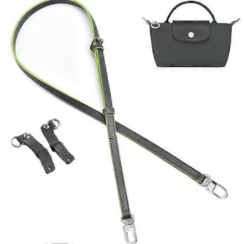 Leather Wallet Strap Replacement for Le Pliage Tote, Longchamp Conversion Kit Compatible, Graphite Grey