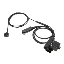 U94 PTT Headset-Adapter mit Fingermikrofon für STP8000-Serie, Schwarz