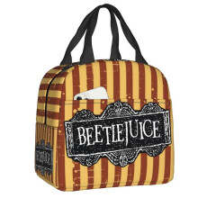 (22x20x10cm  9x8x4in, 4) Tim Burton Horror Movie Thermal Insulated Lunch Bag Women Halloween Beetlejuice Resuable Lunch Tote Box For School Food Bags