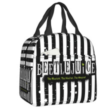 (22x20x10cm  9x8x4in, 8) Tim Burton Horror Movie Thermal Insulated Lunch Bag Women Halloween Beetlejuice Resuable Lunch Tote Box For School Food Bags