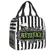(22x20x10cm  9x8x4in, 6) Tim Burton Horror Movie Thermal Insulated Lunch Bag Women Halloween Beetlejuice Resuable Lunch Tote Box For School Food Bags