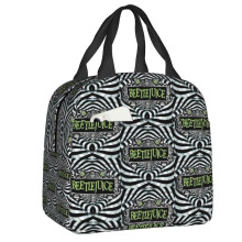 (22x20x10cm  9x8x4in, 12) Tim Burton Horror Movie Thermal Insulated Lunch Bag Women Halloween Beetlejuice Resuable Lunch Tote Box For School Food Bags