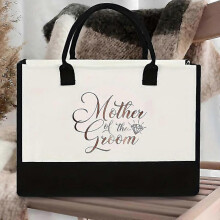 (D82095) For Flower Letter Print Tote Bag Large Capacity Gift Bag Womens Fashion Handbag For Wedding Shopping