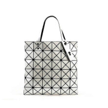 (White) Women Japanese Issey Miyake Geometry Tote Bags Lingge Bag Travel Handbags