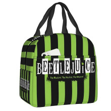 (22x20x13cm, 13) Tim Burton Beetlejuice Horror Film Lunch Box Women Cooler Thermal Food Insulated Lunch Bag Kids School Children Picnic Tote Bags