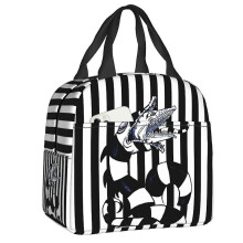 (22x20x13cm, 20) Tim Burton Beetlejuice Horror Film Lunch Box Women Cooler Thermal Food Insulated Lunch Bag Kids School Children Picnic Tote Bags