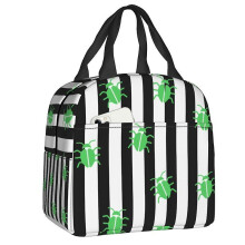 (22x20x13cm, 11) Tim Burton Beetlejuice Horror Film Lunch Box Women Cooler Thermal Food Insulated Lunch Bag Kids School Children Picnic Tote Bags
