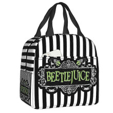 (22x20x13cm, 16) Tim Burton Beetlejuice Horror Film Lunch Box Women Cooler Thermal Food Insulated Lunch Bag Kids School Children Picnic Tote Bags