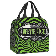 (22x20x13cm, 3) Tim Burton Beetlejuice Horror Film Lunch Box Women Cooler Thermal Food Insulated Lunch Bag Kids School Children Picnic Tote Bags