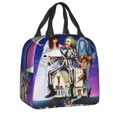 (22x20x13cm, 1) Tim Burton Beetlejuice Horror Film Lunch Box Women Cooler Thermal Food Insulated Lunch Bag Kids School Children Picnic Tote Bags