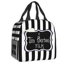(22x20x13cm, 5) Tim Burton Beetlejuice Horror Film Lunch Box Women Cooler Thermal Food Insulated Lunch Bag Kids School Children Picnic Tote Bags